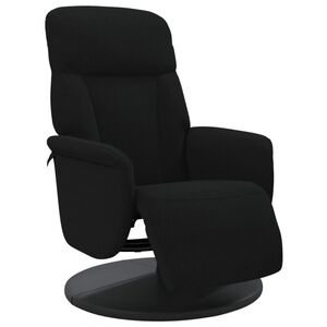 vidaXL Reclinerf&aring;t&ouml;lj med fotst&ouml;d svart sammet