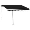 vidaXL Frist&aring;ende markis manuell 300x250 cm antracit
