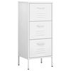 vidaXL Förvaringsskåp vit 42,5x35x101,5 cm stål