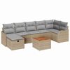 vidaXL Tr&auml;dg&aring;rdsoffset 8 st Beige Poly rattan