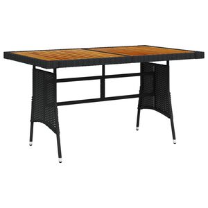 vidaXL Tr&auml;dg&aring;rdsbord svart 130x70x72cm konstrotting massiv akacia