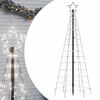 vidaXL LED julgran med spikar 220 LED kallvit 180 cm
