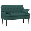 vidaXL Loveseat med knapprapport M&ouml;rkgr&ouml;n 111 x 68 x 80 cm Tyg