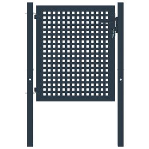 vidaXL Staketgrind antracit 102x75 cm st&aring;l