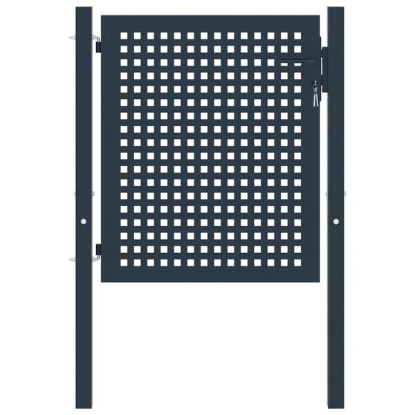 vidaXL Staketgrind antracit 102x75 cm st&aring;l