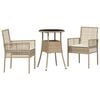 vidaXL Tr&auml;dg&aring;rdsm&ouml;belset 3 st Beige konstrotting