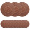 vidaXL Sj&ouml;havsn&auml;tst&auml;llen 12 pcs Brun &Oslash; 30 cm 100% Sj&ouml;gr&auml;s