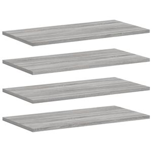 vidaXL V&auml;gghyllor 4 st gr&aring; sonoma 60x30x1,5 cm konstruerat tr&auml;