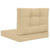 vidaXL Utomhus Soffa Kudde 2 pcs Beige Polyester