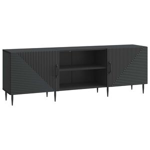 vidaXL TV-sk&aring;p 150 x 31 x 50 cm Svart Konstruerat tr&auml;