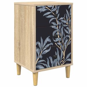 vidaXL Nattduksbord DOKKUM Sonoma-ek 36 x 33 x 60 cm Konstruerat tr&auml;