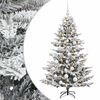 vidaXL Konstgjord julgran med julkulor 150 cm 150 LED-lampor Varmvit