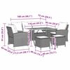 vidaXL Loungegrupp för trädgården med dynor 6 delar grå konstrotting