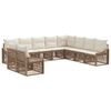 vidaXL Tr&auml;dg&aring;rdsoffset 10 pcs Beige konstrotting