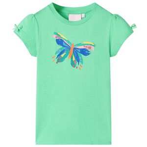 vidaXL T-shirt f&ouml;r barn ljusgr&ouml;n 104