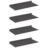 vidaXL Flytande hylla V&auml;ggmonterad 4 pcs Svart 40 x 18 x 2,5 cm St&aring;l