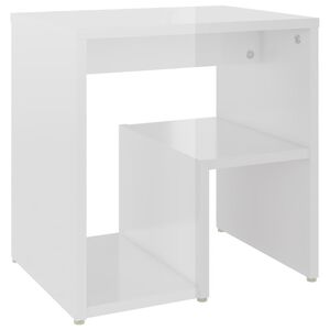 vidaXL S&auml;ngbord vit h&ouml;gglans 40x30x40 cm konstruerat tr&auml;
