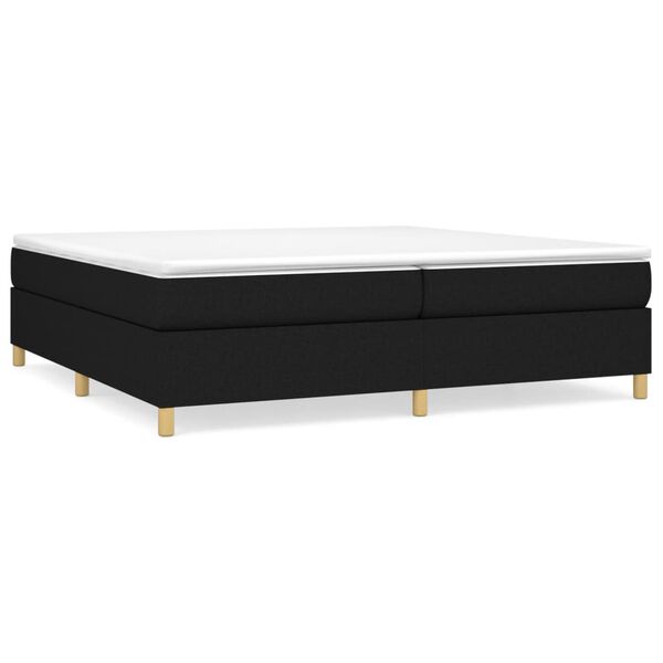 vidaXL Boxspring-s&auml;ngram svart 200x200 cm tyg