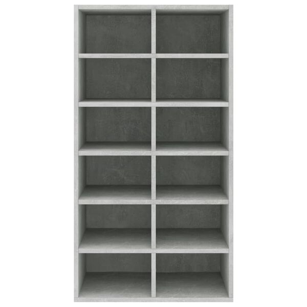 vidaXL Skohylla betonggrå 54x34x100,5 cm konstruerat trä