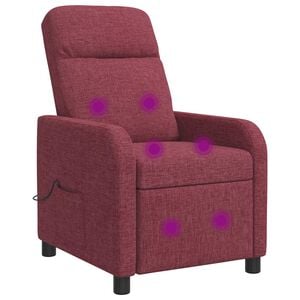vidaXL Massagef&aring;t&ouml;lj Vinr&ouml;d Tyg