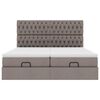 vidaXL Ottoman sängram med madrasser taupe 200x200 cm tyg