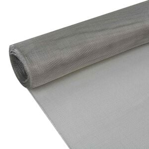 vidaXL Tr&aring;dst&auml;ngsel 100 x 500 cm Mesh Rostfritt st&aring;l 201 Silver