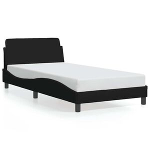 vidaXL Bed Frame "Dover" Black 100x200 cm Fabric