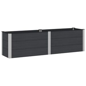 vidaXL Upph&ouml;jd odlingsl&aring;da Svart 200 x 50 x 54 cm