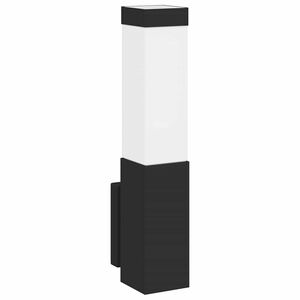 vidaXL Utomhus v&auml;gglampa Svart 10.5 x 6 x 33 cm