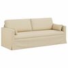 vidaXL Soffa 2 pcs Kr&auml;m 198 x 78 x 80 cm tyg