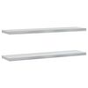 vidaXL V&auml;gghyllor 2 st 100x23,5 cm silver rostfritt st&aring;l