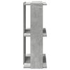 vidaXL Bokhylla 3 hyllplan betonggrå 60x30x80 cm konstruerat trä
