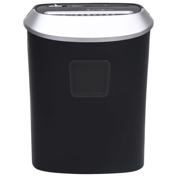 vidaXL Dokumentförstörare 10 ark tvärgående svart