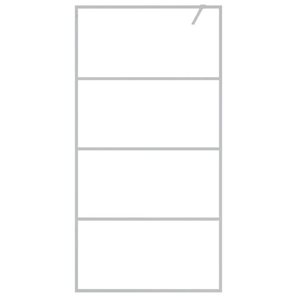 vidaXL Duschv&auml;gg silver 100x195 cm klart ESG-glas