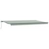 vidaXL Utdragbar markis Gr&ouml;n och Vit 600 &times; 350 cm Duk och Aluminium