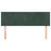 vidaXL Huvudgavlar 2 st m&ouml;rkgr&ouml;n 72x5x78/88 cm sammet