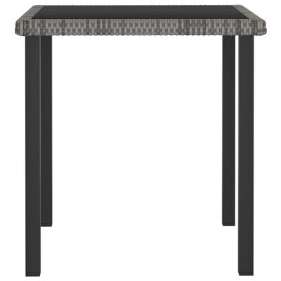 vidaXL Trädgårdsbord grå 70x70x73 cm konstrotting