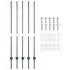vidaXL St&auml;ngselstolpe 5 pcs Gr&ouml;n 140 cm St&aring;l