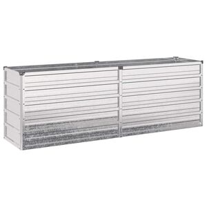 vidaXL H&ouml;jd Tr&auml;dg&aring;rdsb&auml;dd Silver 160 x 40 x 55 cm galvaniserad
