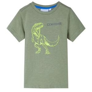T-shirt med korta &auml;rmar f&ouml;r barn ljus khaki 104