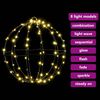 vidaXL Ball med 96 LED-lampor Varmvit 30 cm Metall