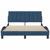 vidaXL Bed Frame without Mattress "Hanko" Blue 140x200 cm Fabric