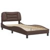 vidaXL Bed Frame without Mattress "Hvar" Brown 80x200 cm Faux Leather