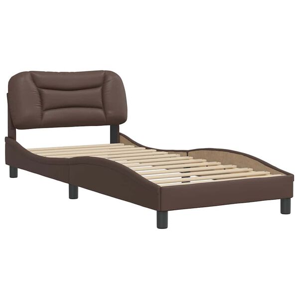 vidaXL Bed Frame without Mattress "Hvar" Brown 80x200 cm Faux Leather