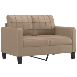 vidaXL 2-sitssoffa cappuccino 120 cm konstl&auml;der