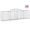 vidaXL Gabioner b&aring;gformade 5 st 300x50x80/100 cm galvaniserat j&auml;rn