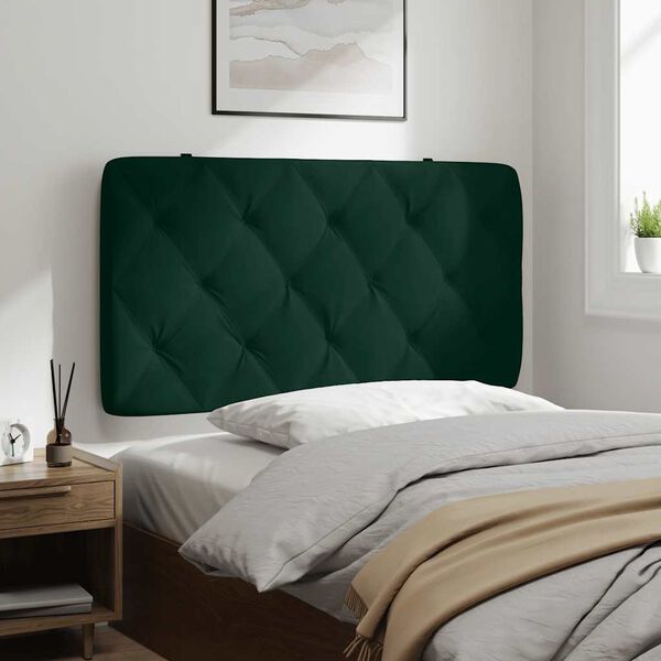 vidaXL Headboard Cushion Dark Green 100 cm Velvet