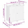 vidaXL Odlingsl&aring;da med foder 100x50x100 cm massivt akaciatr&auml;