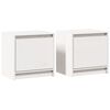 vidaXL S&auml;ngbord 2 st vit 40x30,5x40 cm massiv furu