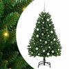 vidaXL Konstgjord julgran 150 cm 150 LED-lampor Varmvit PVC och st&aring;l